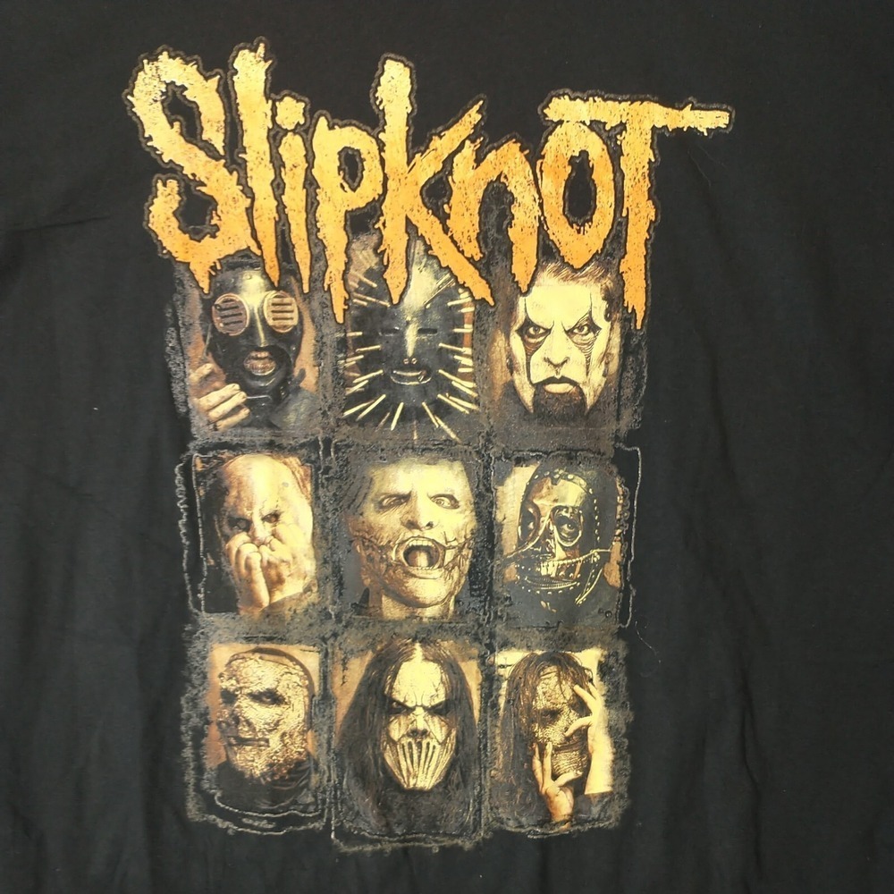 Slipknot Mask Grid Tribal S Logo Graphic T-Shirt Mens XL Black 2022 Bravado NWT